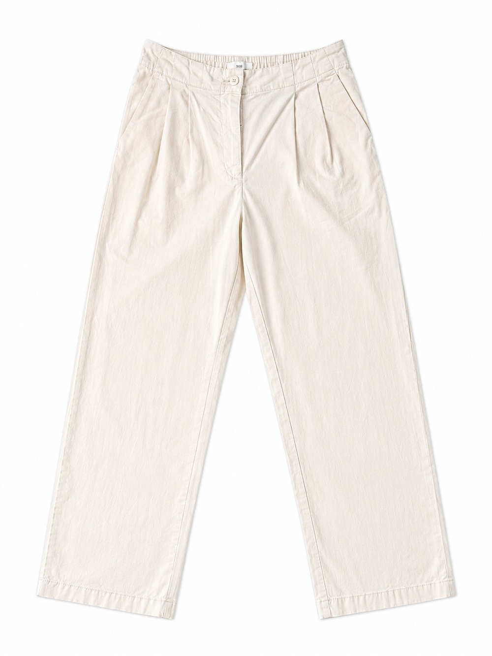 Marks & Spencer M&S Beige Wide Leg Pleated Pants Size US 4 UK 8 Long LNG